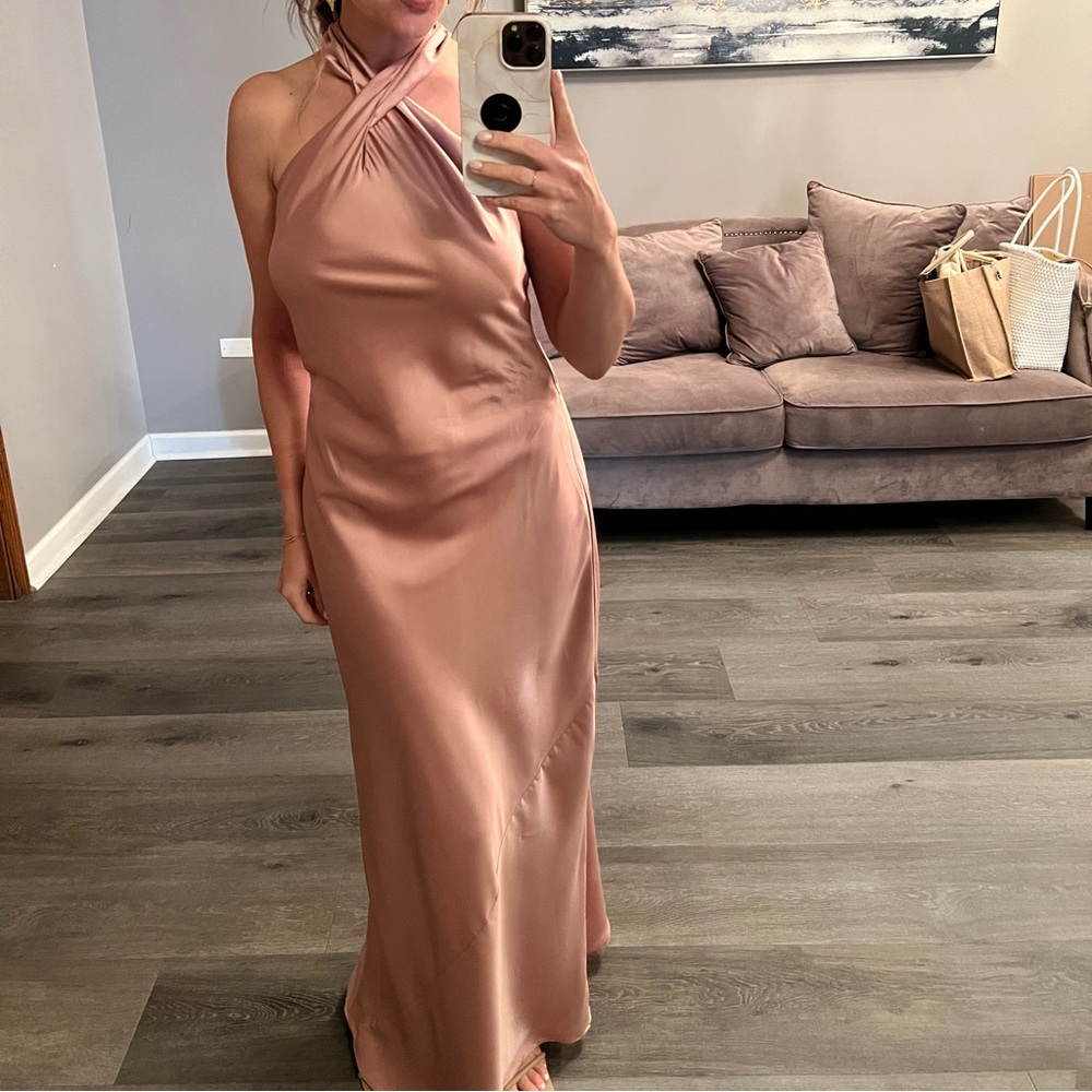 Rose Gold Open Back Dress